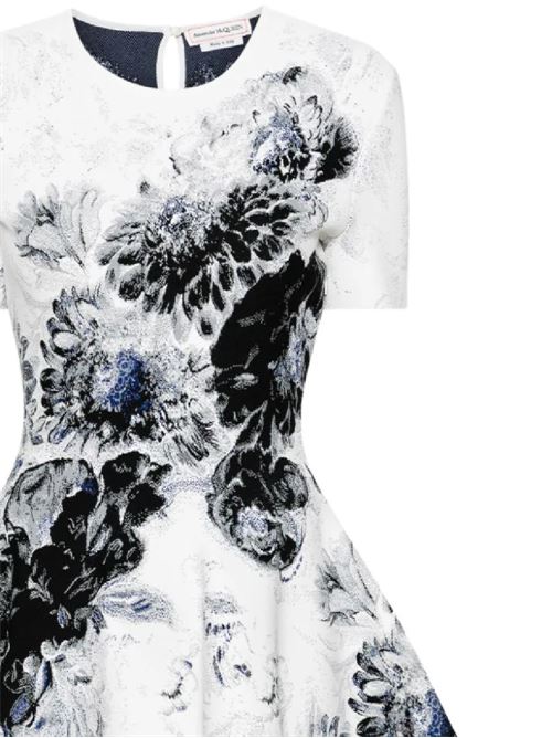 Chiaroscuro floral dress for women Alexander McQueen | 783111Q1A809137